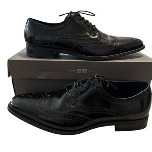 Stacy‎ Adams Tinsley Wingtip Black Brogue Oxfords Sz 10.5 Leather Business